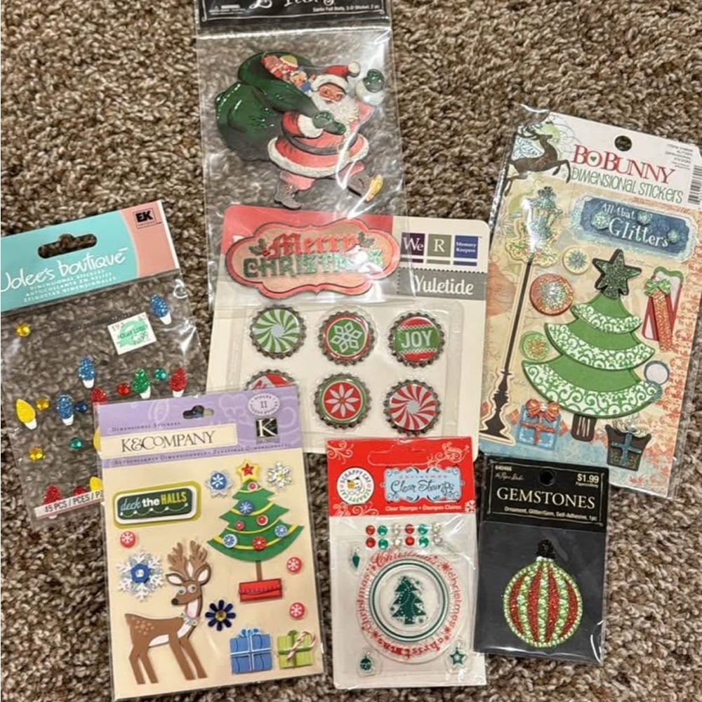 Christmas Holiday Scrapbook Stickers